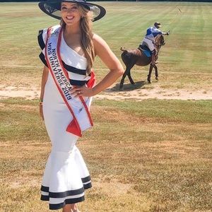 One shoulder white bandage dress